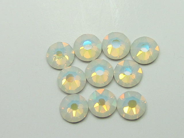 1 Gross 7ss WHITE OPAL GLACIER BLUE FLATBACK European Rhinestones